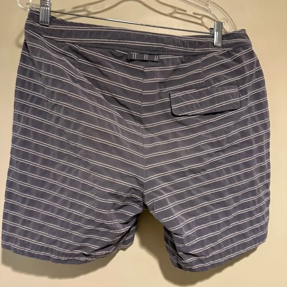 Grey Striped Onia Swim Trunks, 34 Waist NWOT